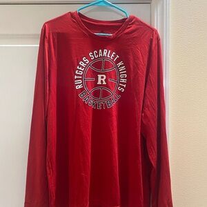 Adidas Rutgers Scarlet Knights Basketball LS Tee XL